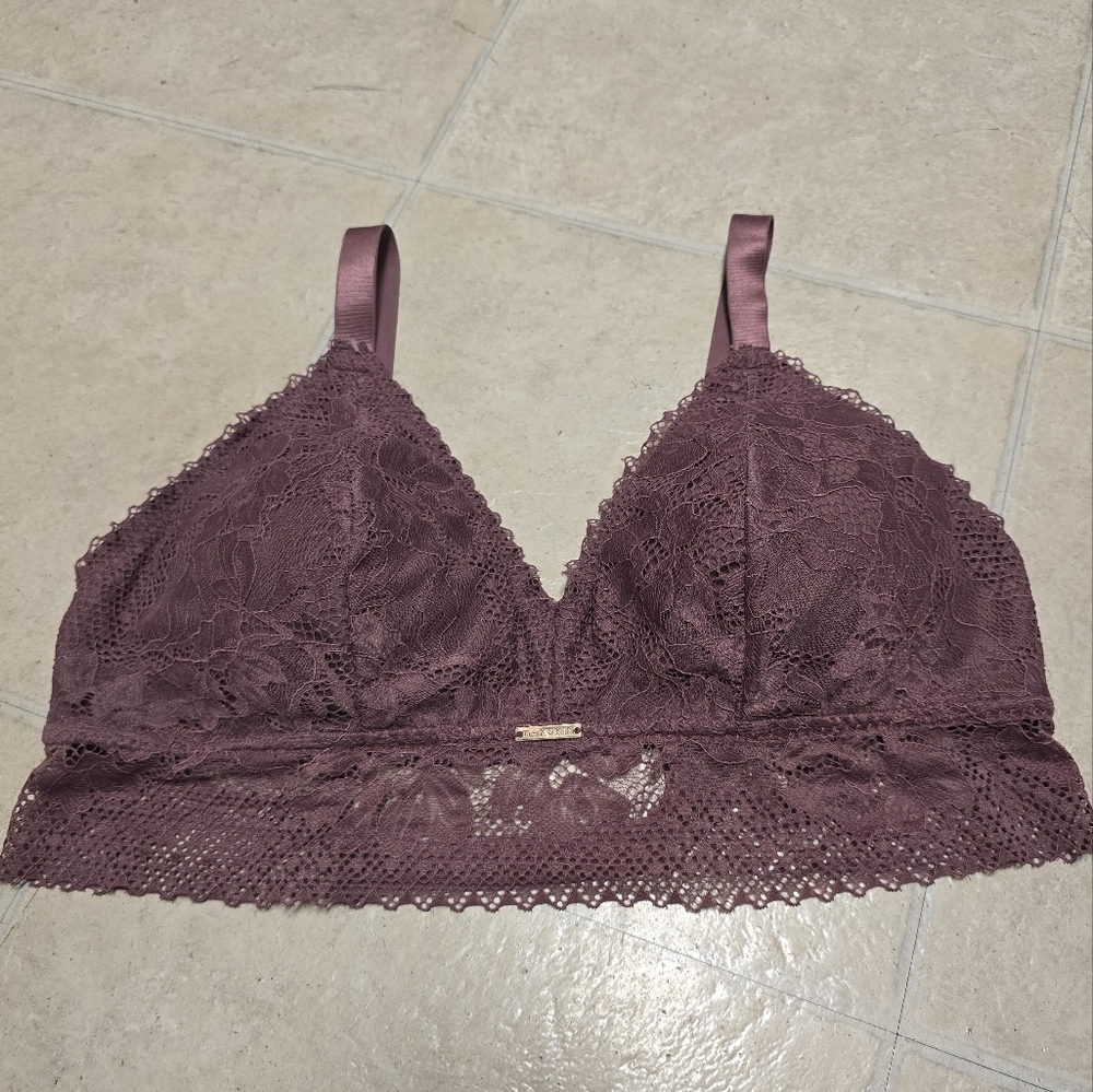 Danskin Lace Bralette in Plum